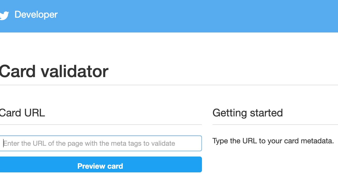 Twitter Card validator